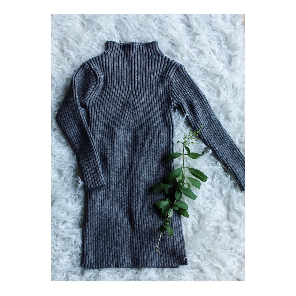 3 for $25 | Grey turtleneck sweater dress
